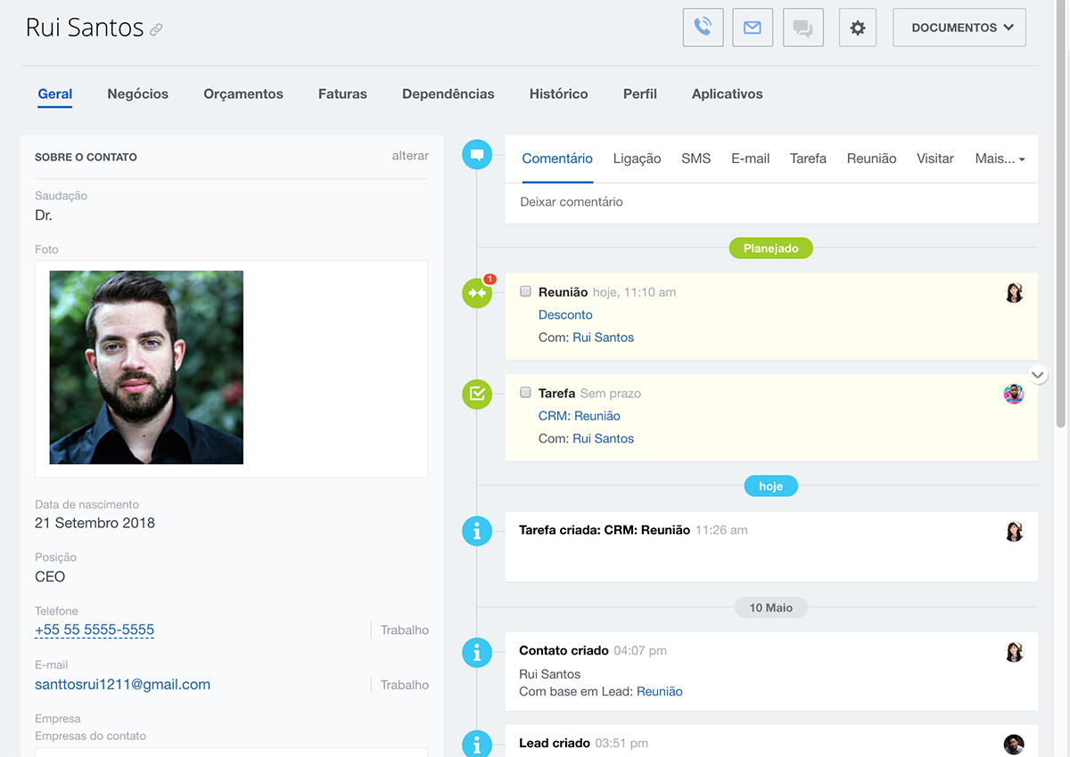 CRM com visão 360 ​​graus