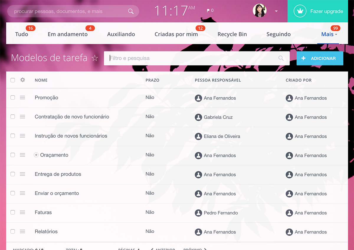 Sistema de gestão de RH