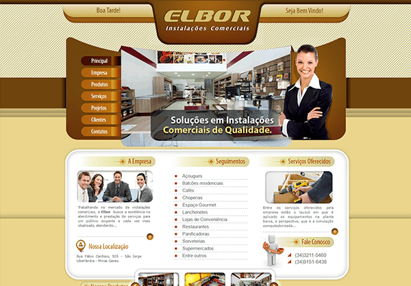 Website Elbor Instalações Comerciais